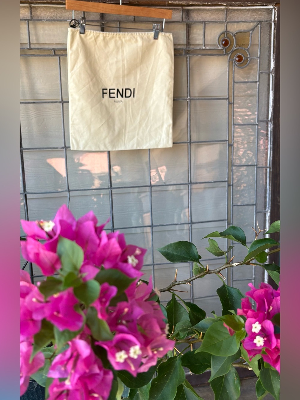 FENDI ROMA Drawstring Empty Dust Bag  Travel, Storage, or Gift Sack 14.75”X 15”